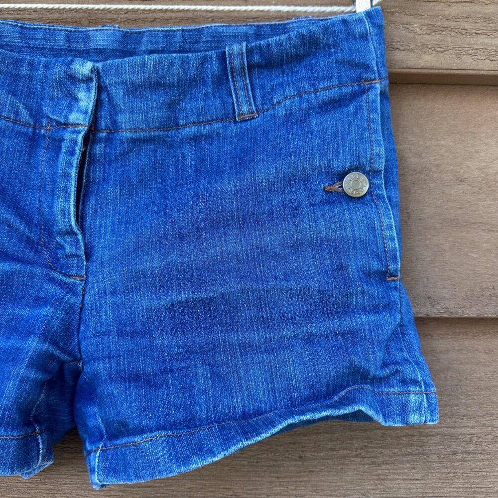 J Crew Womens Denim Shorts Size 2 With Front & Back Pockets Button Details Cotto - Picture 4 of 8